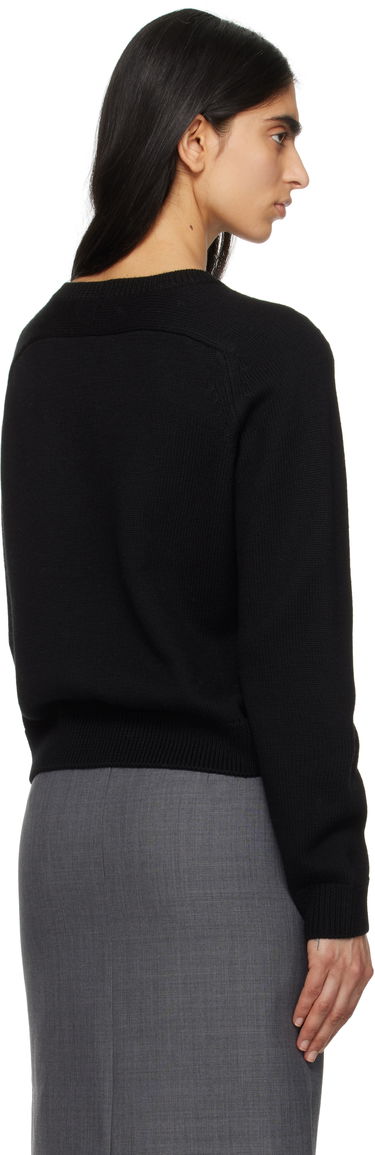 Пуловер Marc Jacobs Marc Jacobs Knit Logo Sweater with Gem Embellishments Черно | 2S5RTP001K26, 2