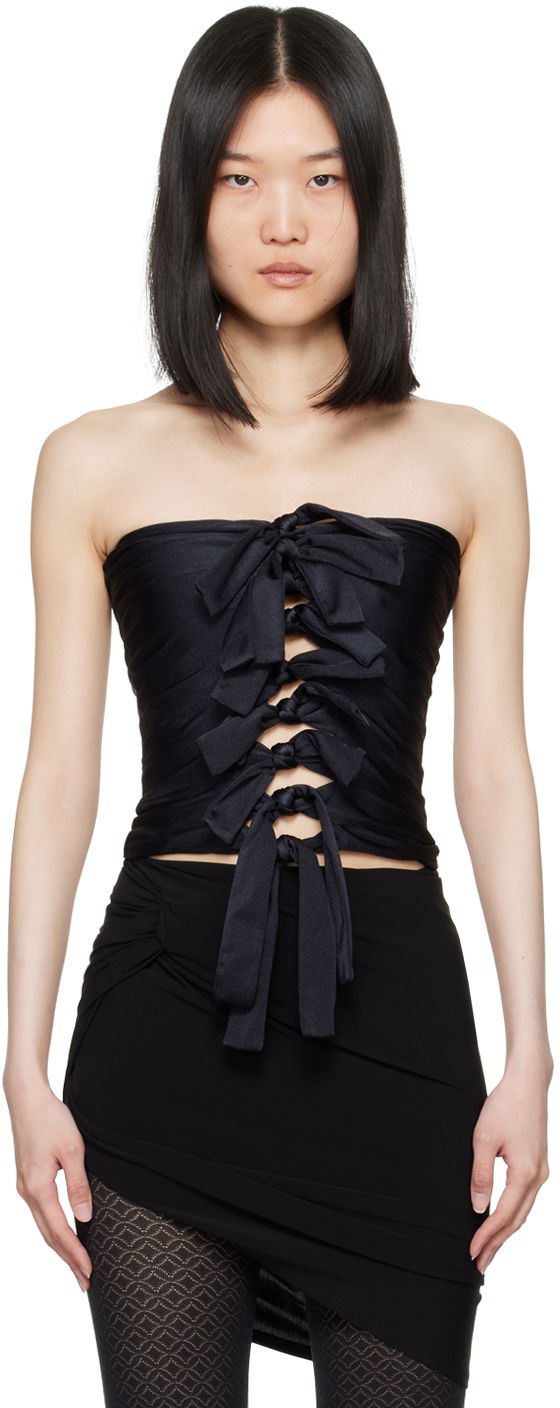 Потник Coperni Coperni Knotted Gala Tube Top Черно | COPT57BIS545