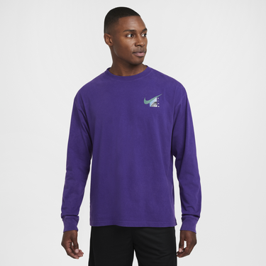 Тениска Nike Max90 Basketball Long Sleeve T-Shirt Лилаво | HF6195-504, 0