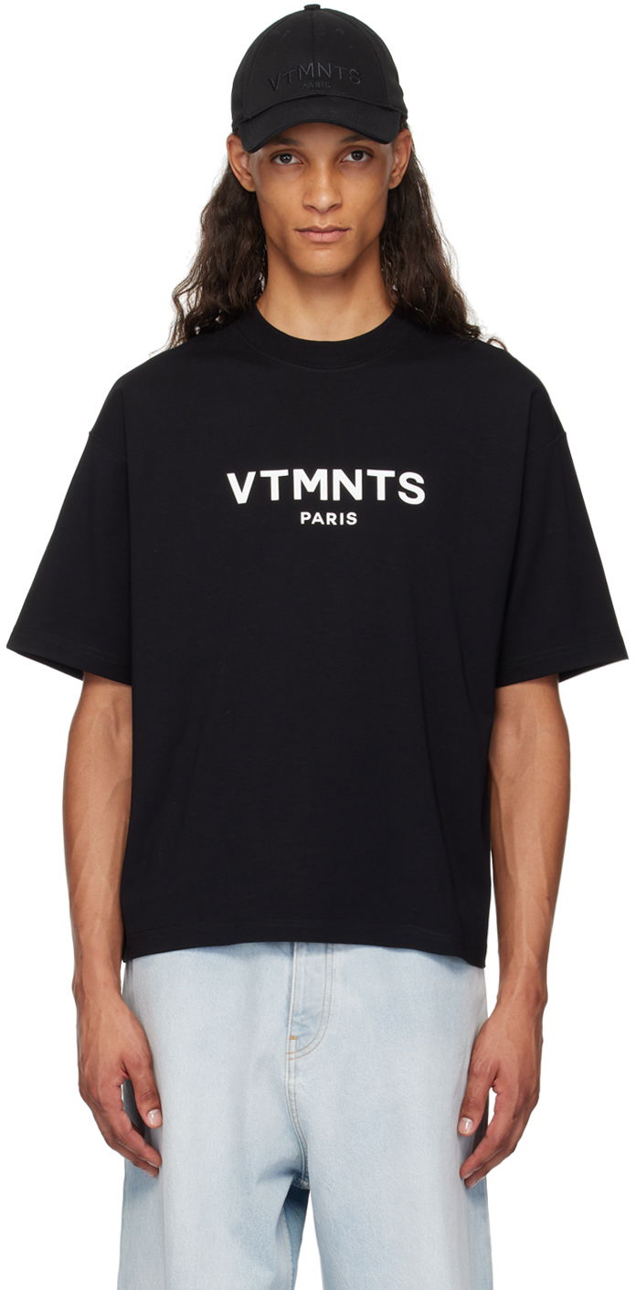 Тениска VETEMENTS Paris Logo T-Shirt Черно | VL22TR200B