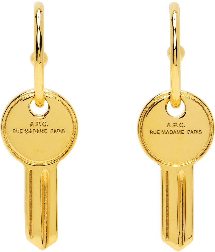Обеци A.P.C. Gold Clef Earrings Оранжево
 | MEACC-M70823, 0