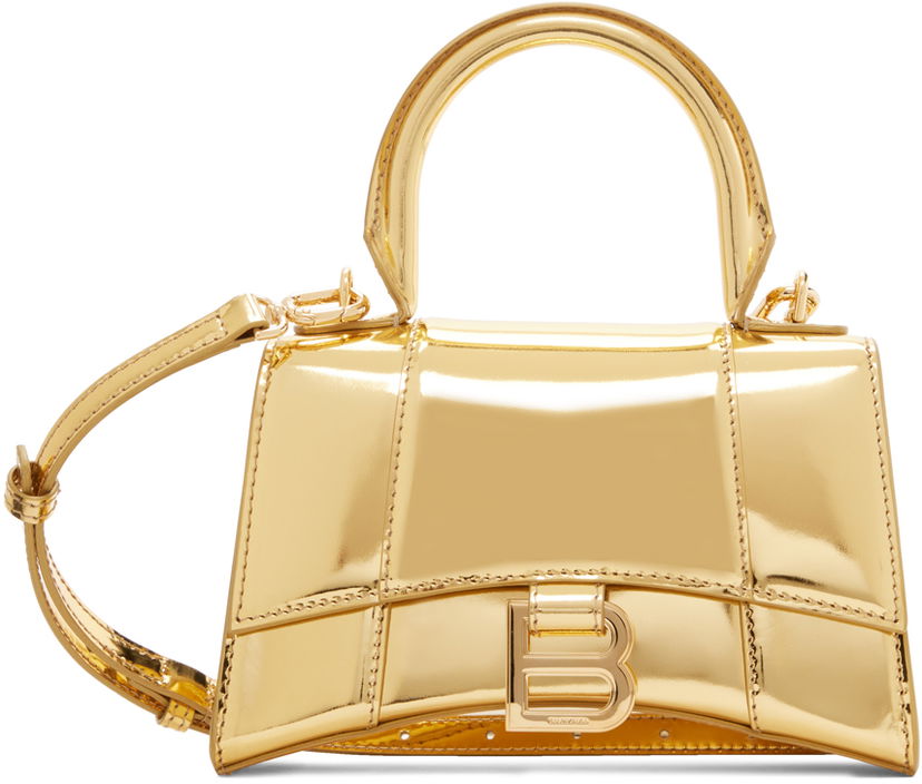 Дамска чанта Balenciaga Gold XS Hourglass Bag Многоцветен | 592833 2AAGJ