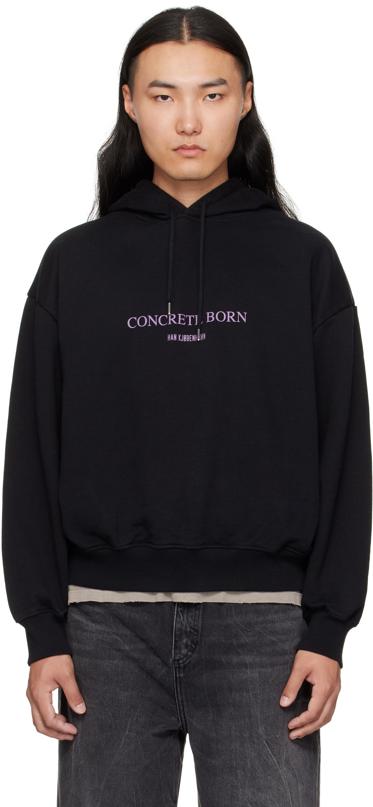 Суитчър Han Kjøbenhavn Han Kjobenhavn Logo Oversized Hoodie Черно | M-134727, 0