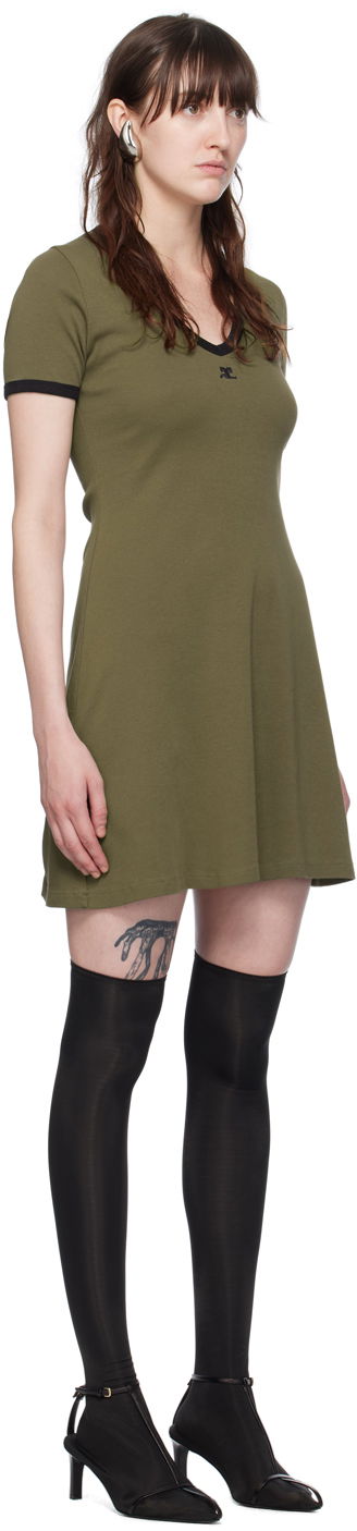 Pокля Courrèges Courrèges V-Neck Mini Dress Зелено | 224JRO397JS0070, 1