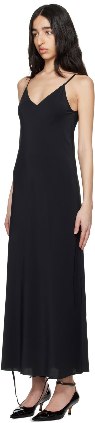 Pокля Maison Margiela MM6 Maison Margiela Silk Maxi Slip Dress Черно | S62DG0047 M35441, 3