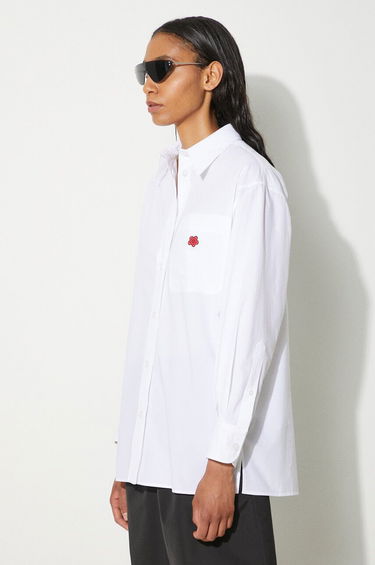 Риза KENZO Kenzo Boke Flower Oversized Relaxed Fit Shirt Бяло | FE62CH2569LS.01, 3