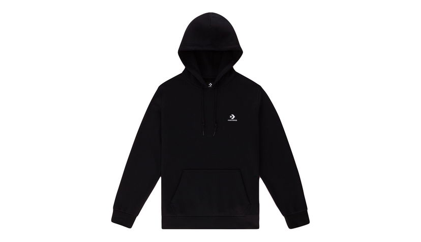 Суитчър Converse Embroidered Star Chevron French Terry Pullover Hoodie Черно | 10020343-A01