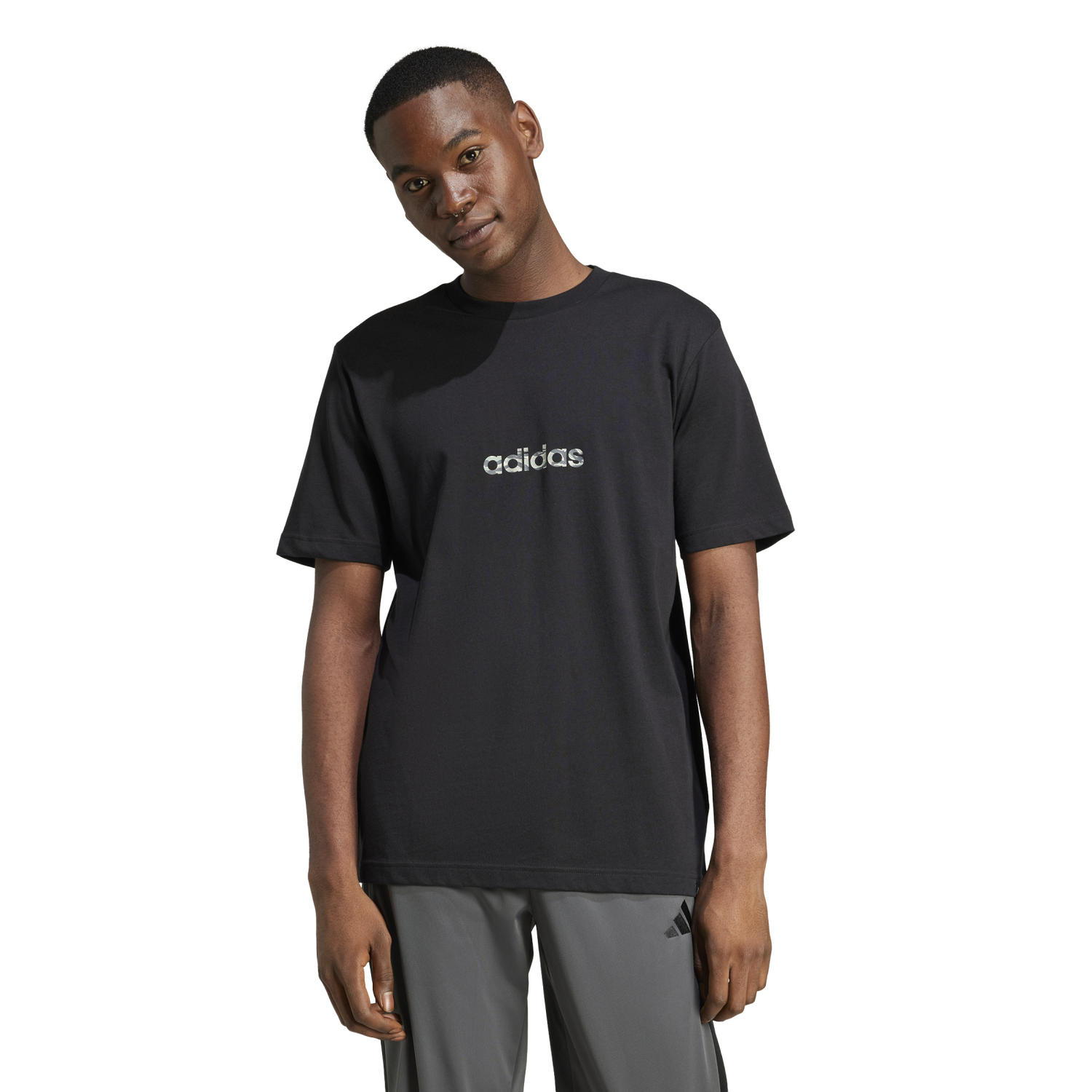 Тениска adidas Performance Camo Linear Logo T-Shirt Черно | JN1403, 0
