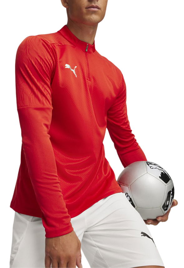 Тениска Puma teamFINAL Training 1/4 Zip Top Червено | 658551-01