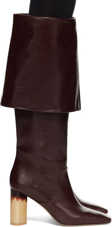 Облекло CHLOÉ Chloé Georgia Heeled Tall Boots Бургунди | CHC25S07YQJ, 0