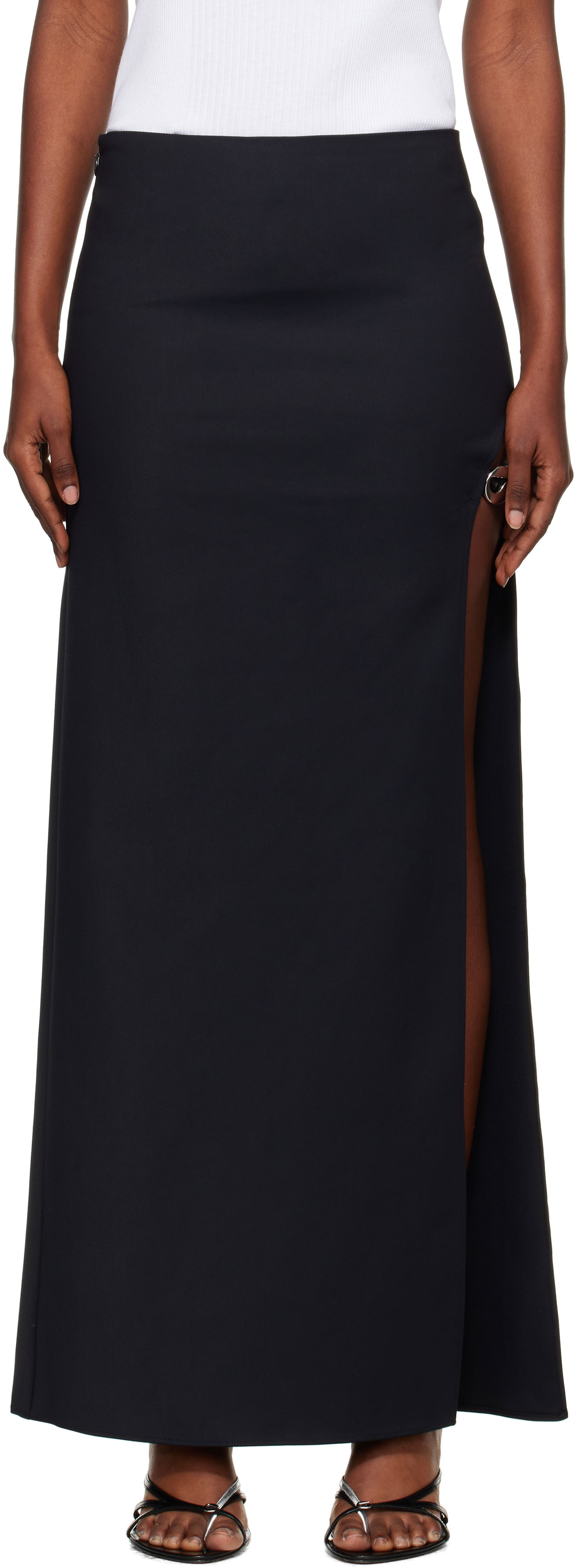 Пола Coperni Coperni Garter Belt Maxi Skirt Черно | COPJ100F2043, 0