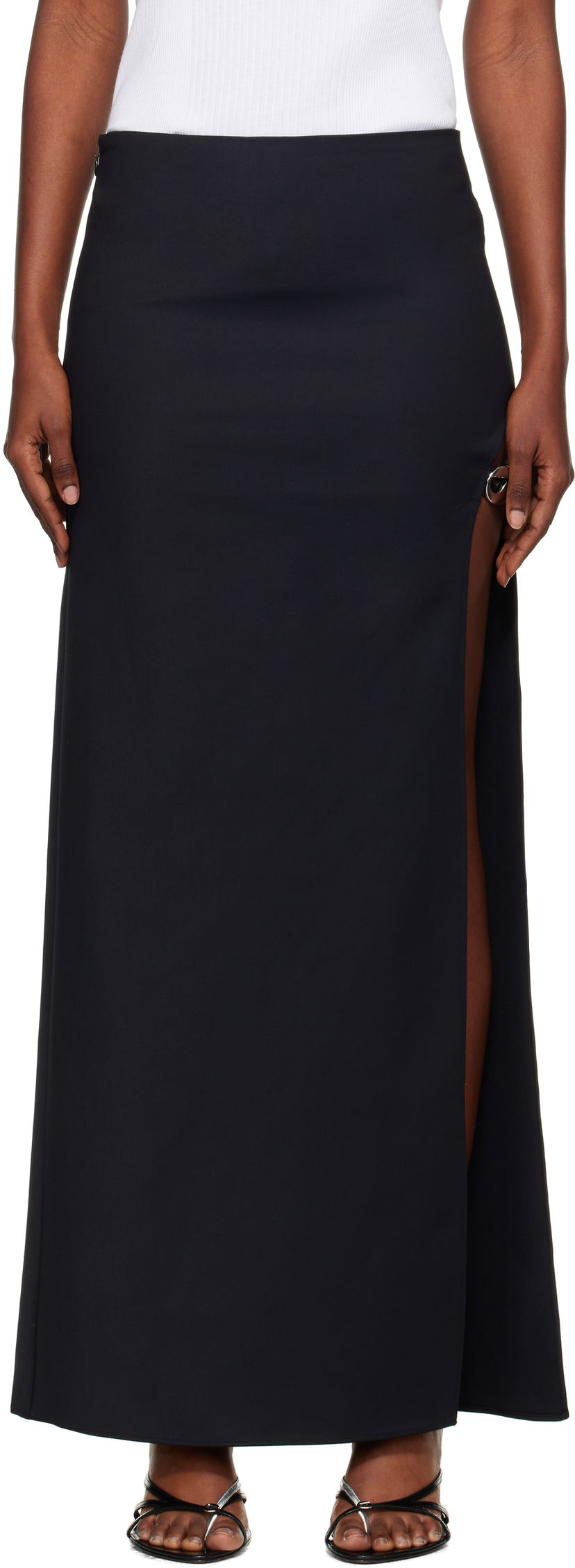 Пола Coperni Coperni Garter Belt Maxi Skirt Черно | COPJ100F2043