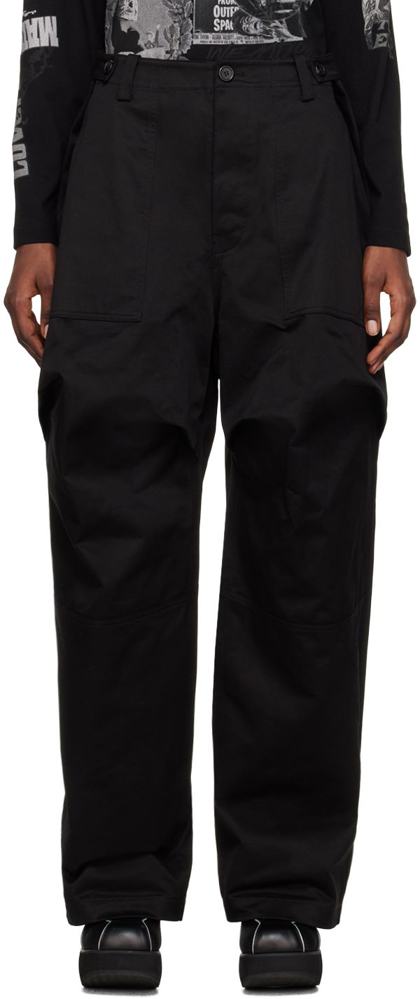 Карго панталони We11done We11done Paneled Trousers Черно | WD-PT1-23-238-W-BK, 0
