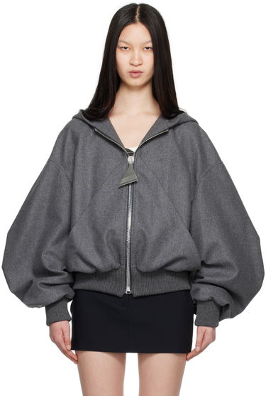 Суитчър The Attico Attico Hooded Bomber Jacket Сиво | 248WCB41 W055, 0