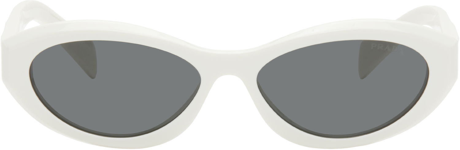 Слънчеви очила Prada White Oval Sunglasses Бяло | 0PR 26ZS 8056597875233, 0