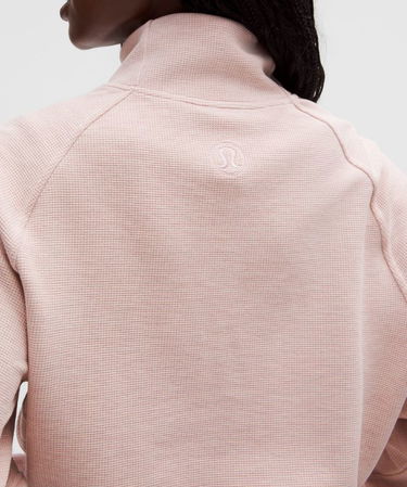 Суитчър lululemon Scuba Waffle Half-Zip Cropped Sweatshirt Розово | prod20005887, 5