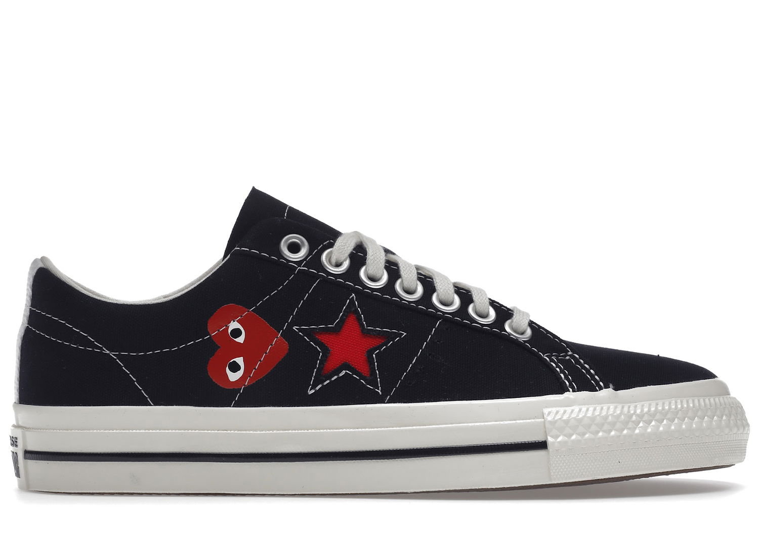 Кецове и обувки Converse One Star Ox Comme des Garcons PLAY Black Черно | A01791C, 0