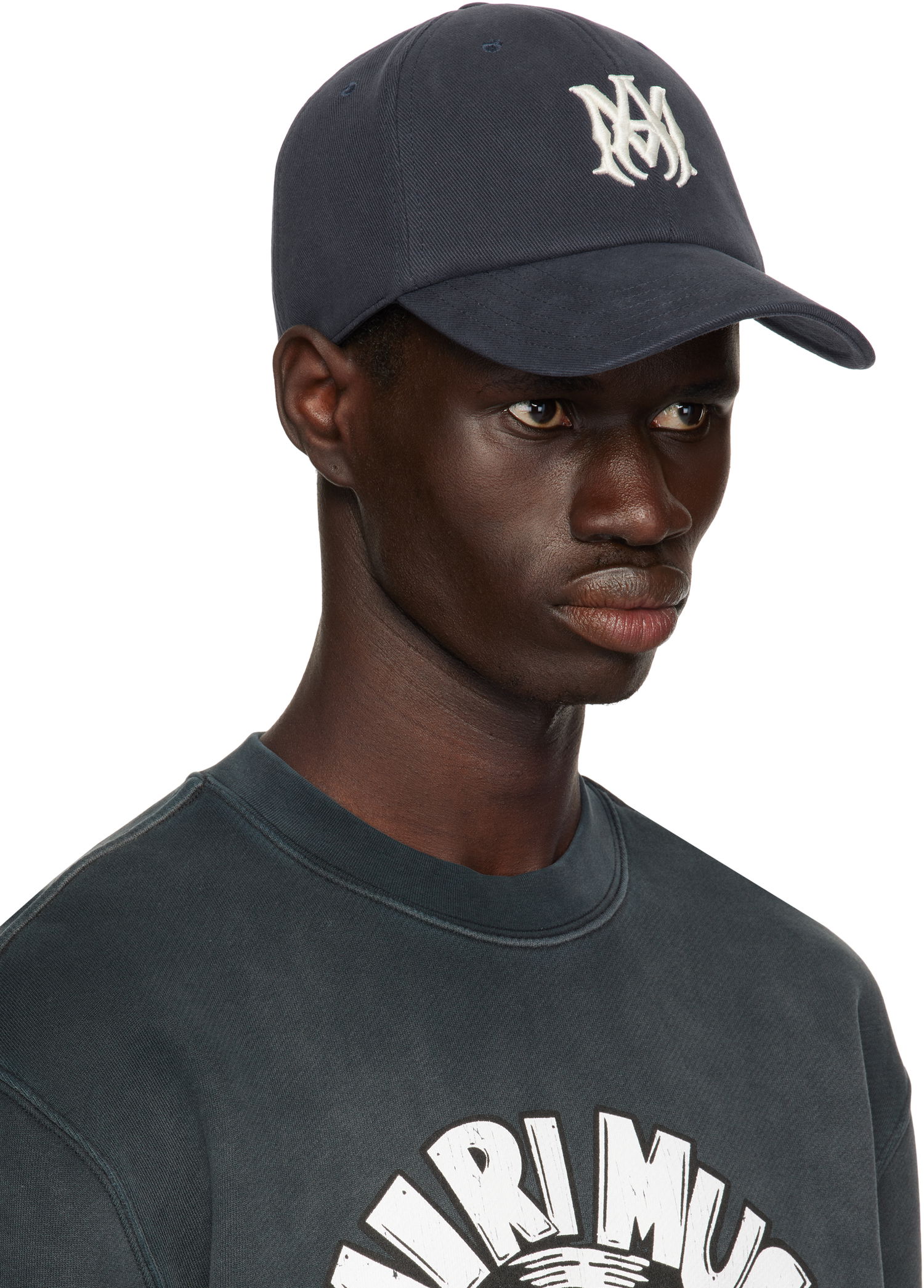 Шапка с козирка AMIRI AMIRI Canvas 'MA' Cap Тъмно синьо | AMHACP1032, 1