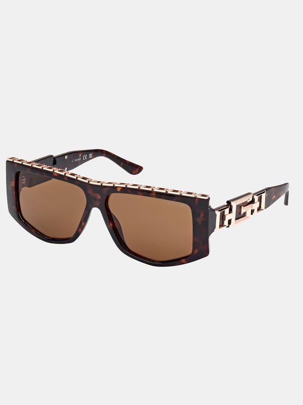 Слънчеви очила GUESS Geometric Sunglasses Кафяво | GU791458QQQ, 0