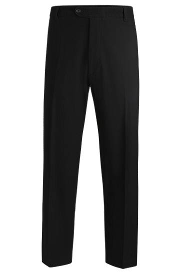 Stretch Cotton Dobby Straight-Fit Trousers