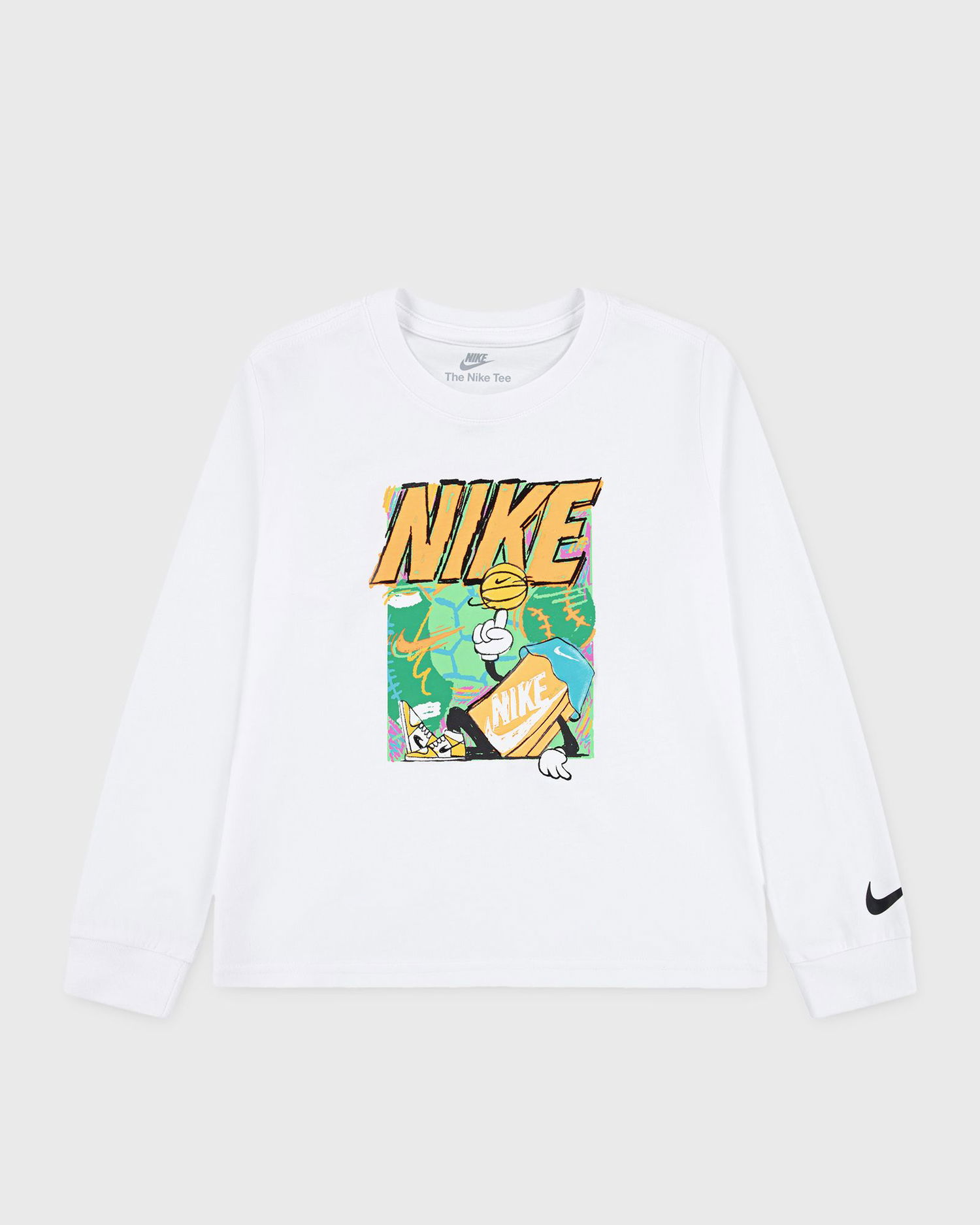 Тениска Nike Nike Long Sleeve T-Shirt Бяло | 86N322-001, 1