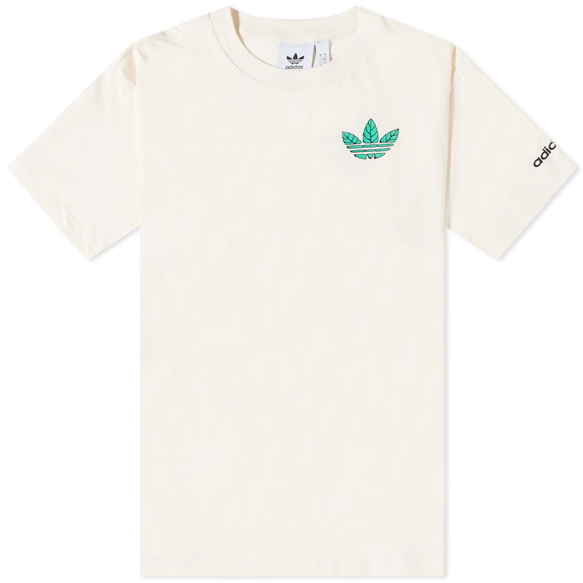 Тениска adidas Originals Leaf Trefoil Graphic T-Shirt Бежово | HC2140