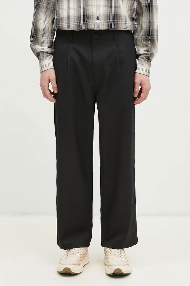 Pleated Wool Blend Trousers Seaton Pant