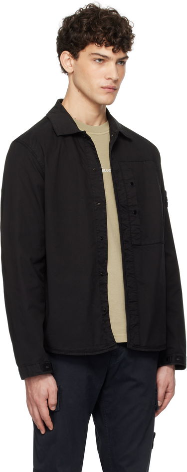 Риза Stone Island Stone Island Supima Cotton Twill Stretch-TC Overshirt Черно | K1S15 1200033 S0010, 1