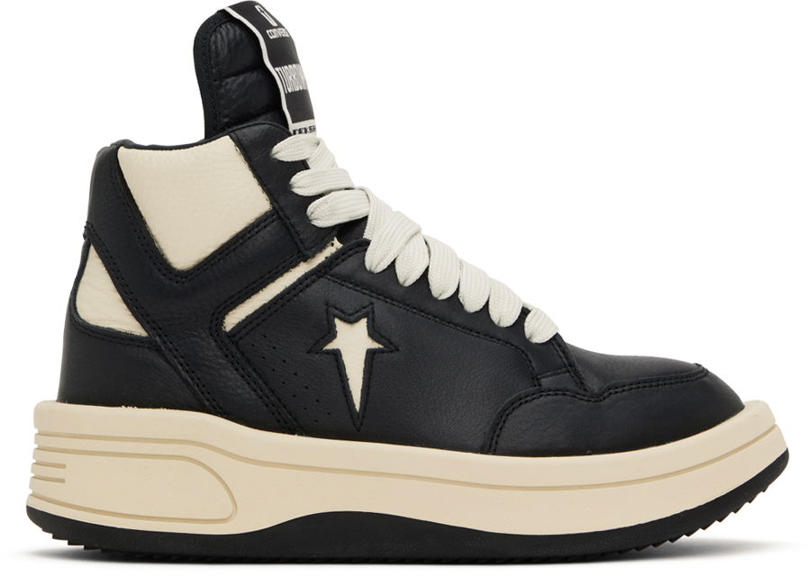 Кецове и обувки Rick Owens DRKSHDW Black & White Converse Edition Turbowpn Черно | DC02BX945 CA03R0, 0