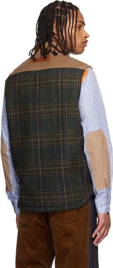 Жилетка Junya Watanabe Filson Edition Faux-Suede Leather-Panel Vest Кафяво | WP-V002-051, 2