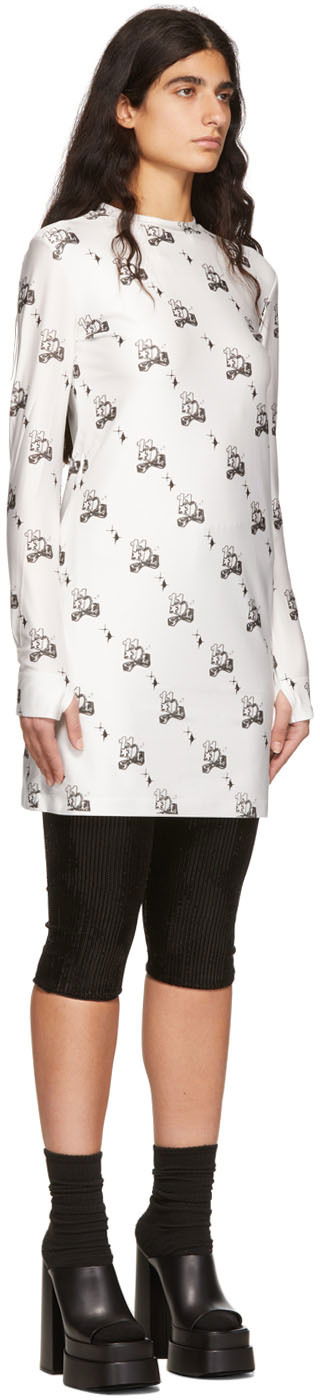 Pокля We11done Printed Mini Dress Бяло | WD-TO1-22-572-W-WH, 1