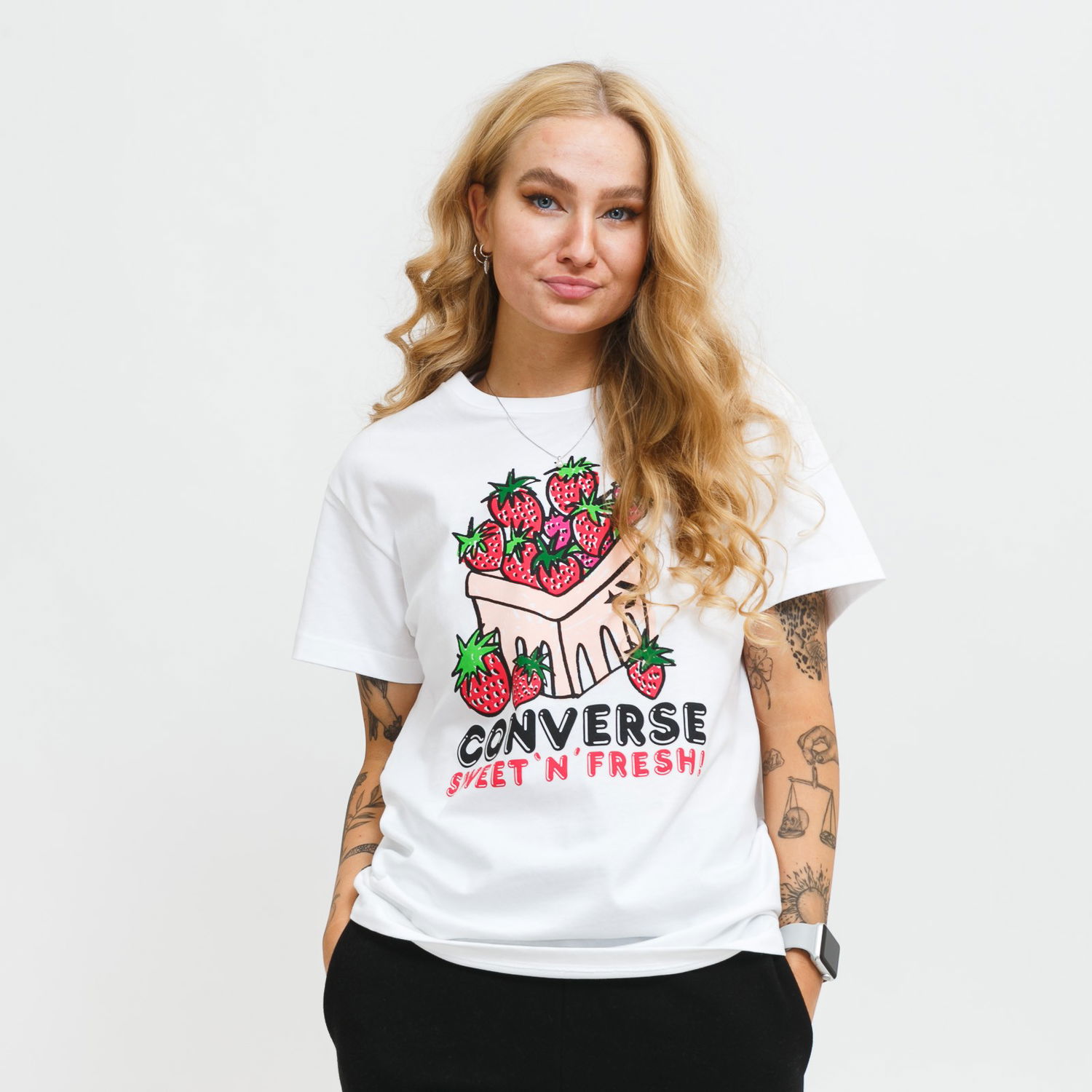 Тениска Converse Sweet And Fresh Graphic T-Shirt Бяло | 10023029-A01, 0