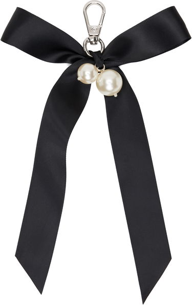 Ключодържатели Simone Rocha Simone Rocha Bow Faux-Pearl Bag Charm Keychain Черно | KEYCHAIN3-M 0904, 1