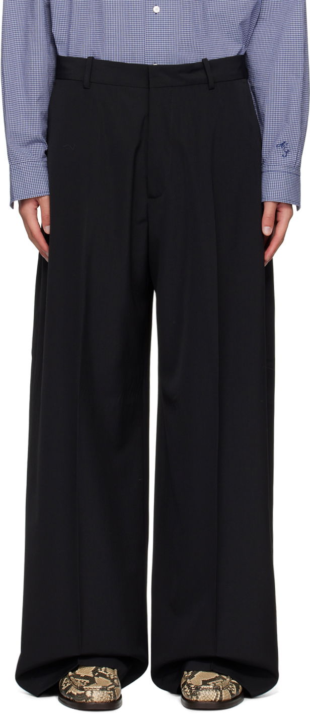 Панталони Acne Studios Black Tailored Trousers Черно | BK0612-