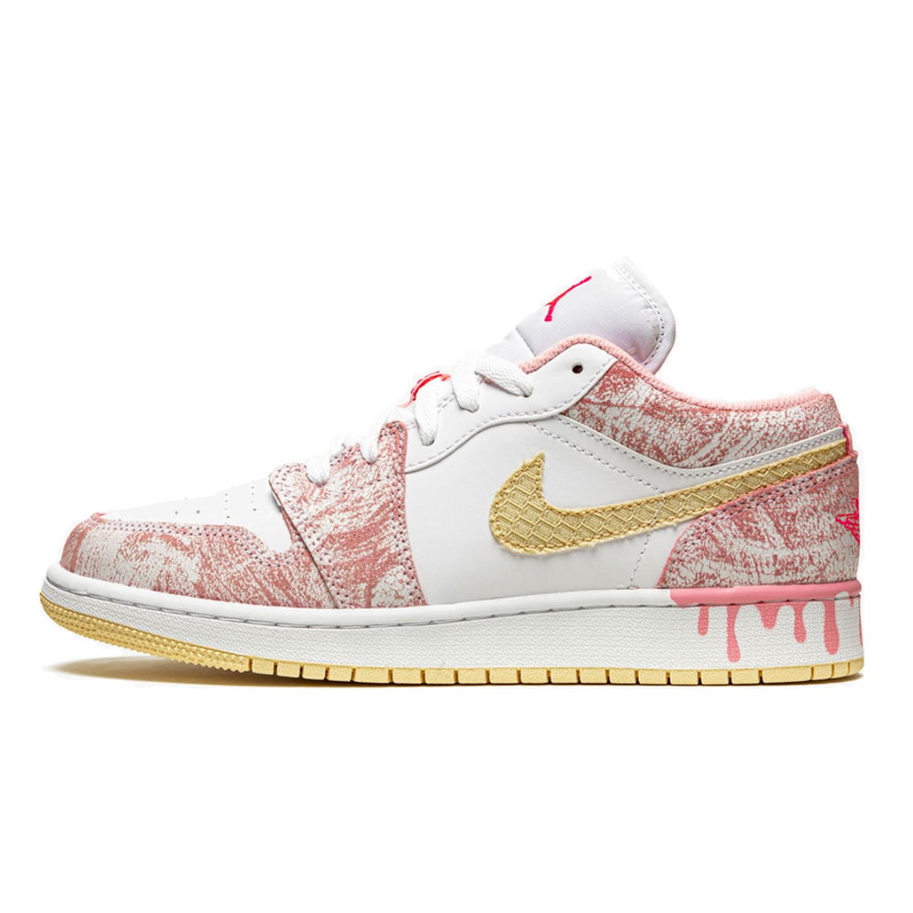 Кецове и обувки Jordan Air Jordan 1 Low GS "Strawberry Ice Cream" Розово | CW7104-601, 0