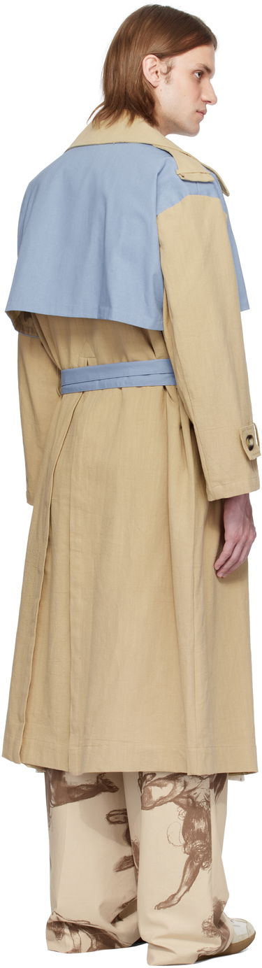 Тренчкот KidSuper KidSuper Painted Girl Trench Coat Бежово | SS25-OW-23, 2