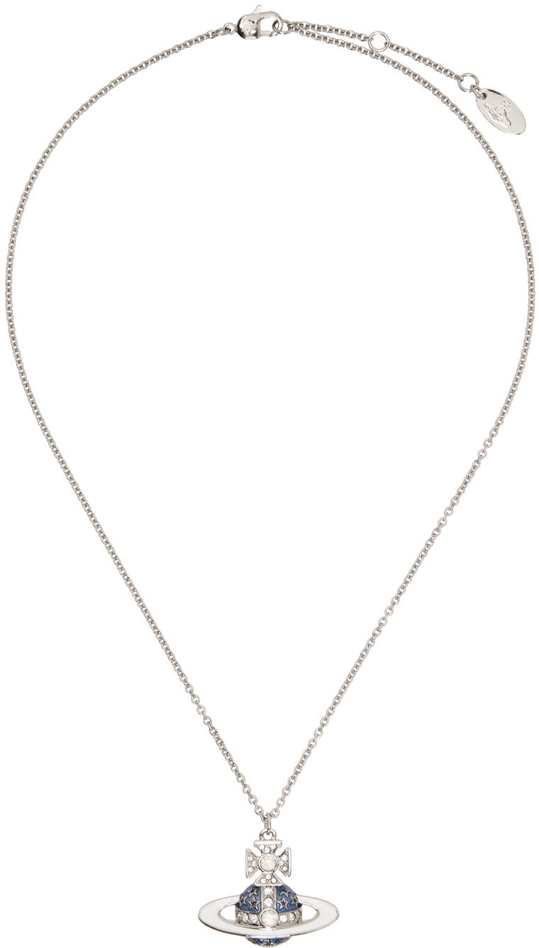 Колие Vivienne Westwood Pendant Necklace Сиво | 630203AO-02P539-