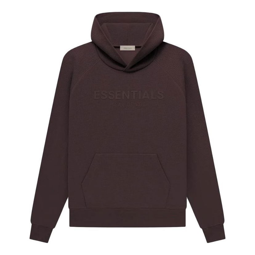 Суитчър Fear of God Essentials Waffle Raglan Hoodie Кафяво | FOG-SS23-036