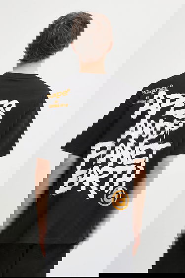 Тениска AAPE by A Bathing Ape Basic APES AND PLANET EARTH Graffiti Print T-Shirt Черно | AAPTEM1644XXO, 0