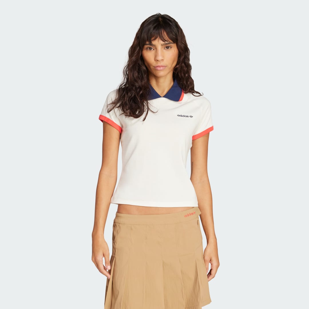 Поло тениска adidas Performance Cropped Polo Shirt Бяло | JY3515, 0