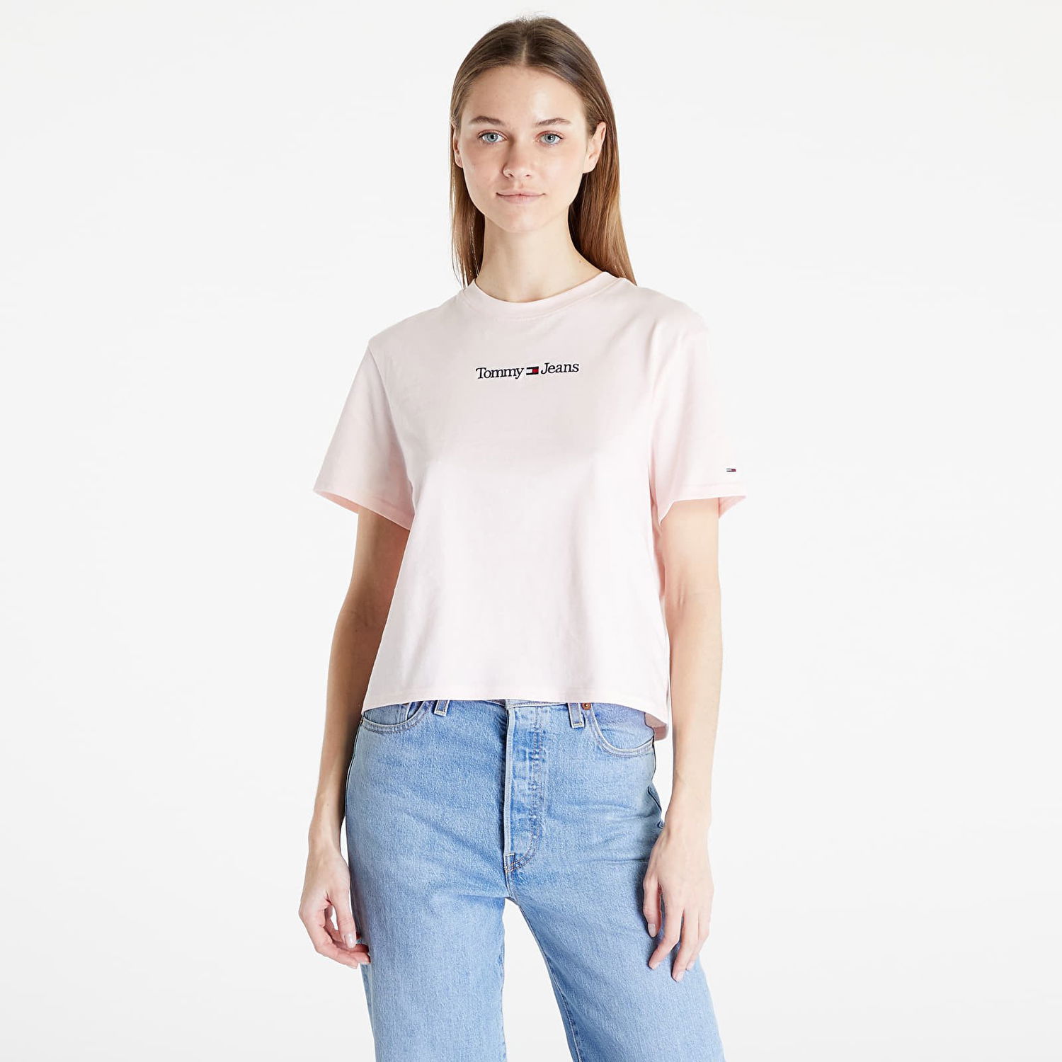 Тениска Tommy Hilfiger Serif Linear T-Shirt Pink Розово | DW0DW15049 TJ9, 0