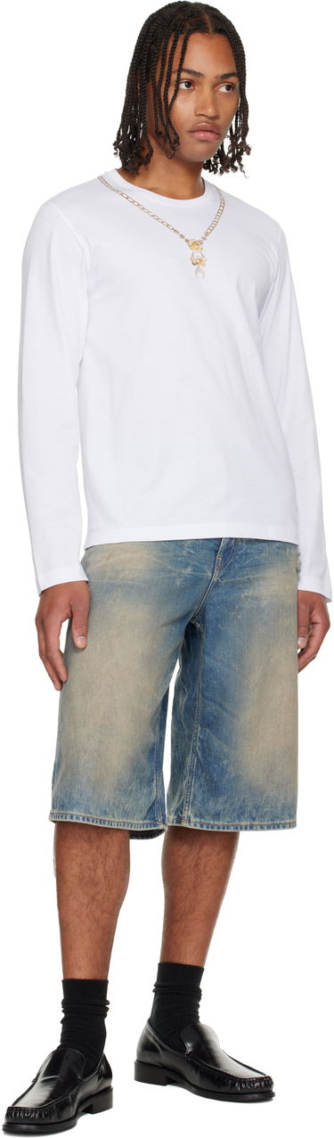 Тениска Marine Serre Marine Serre Trompe L'Œil Jewelry Jersey LS T-Shirt Бяло | MTT076ACJER0092, 3