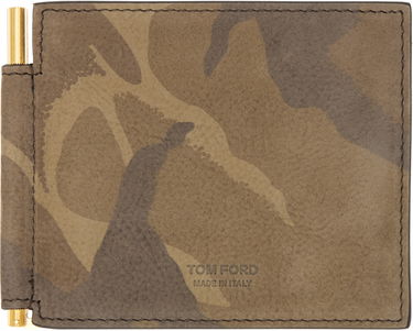 Портфейл Tom Ford Tom Ford T Line Nubuck Money Clip Wallet Кафяво | Y0231-ICL113G, 0