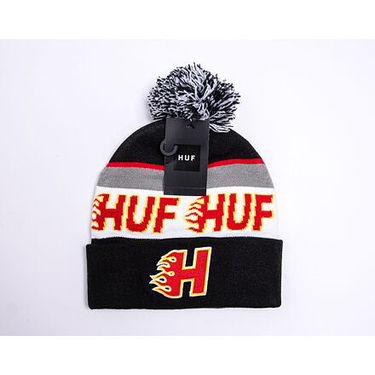 Шапка HUF Enforcer Pom Beanie black Черно | bn00125-black, 0
