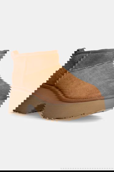 Кецове и обувки UGG Classic Ultra Mini New Heights Suede Platform Boots Кафяво | 1158311.CHE, 0