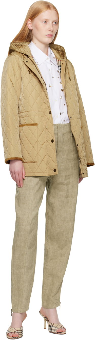 Пухо яке Burberry Burberry Quilted Hooded Jacket Бежово | 8113841, 3