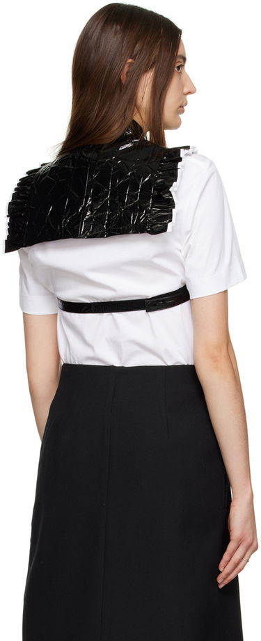 Тениски и потници SHUSHU/TONG SHUSHU/TONG Ruffled Pintuck Bib Top Черно | AW22TO10 PPU221, 2