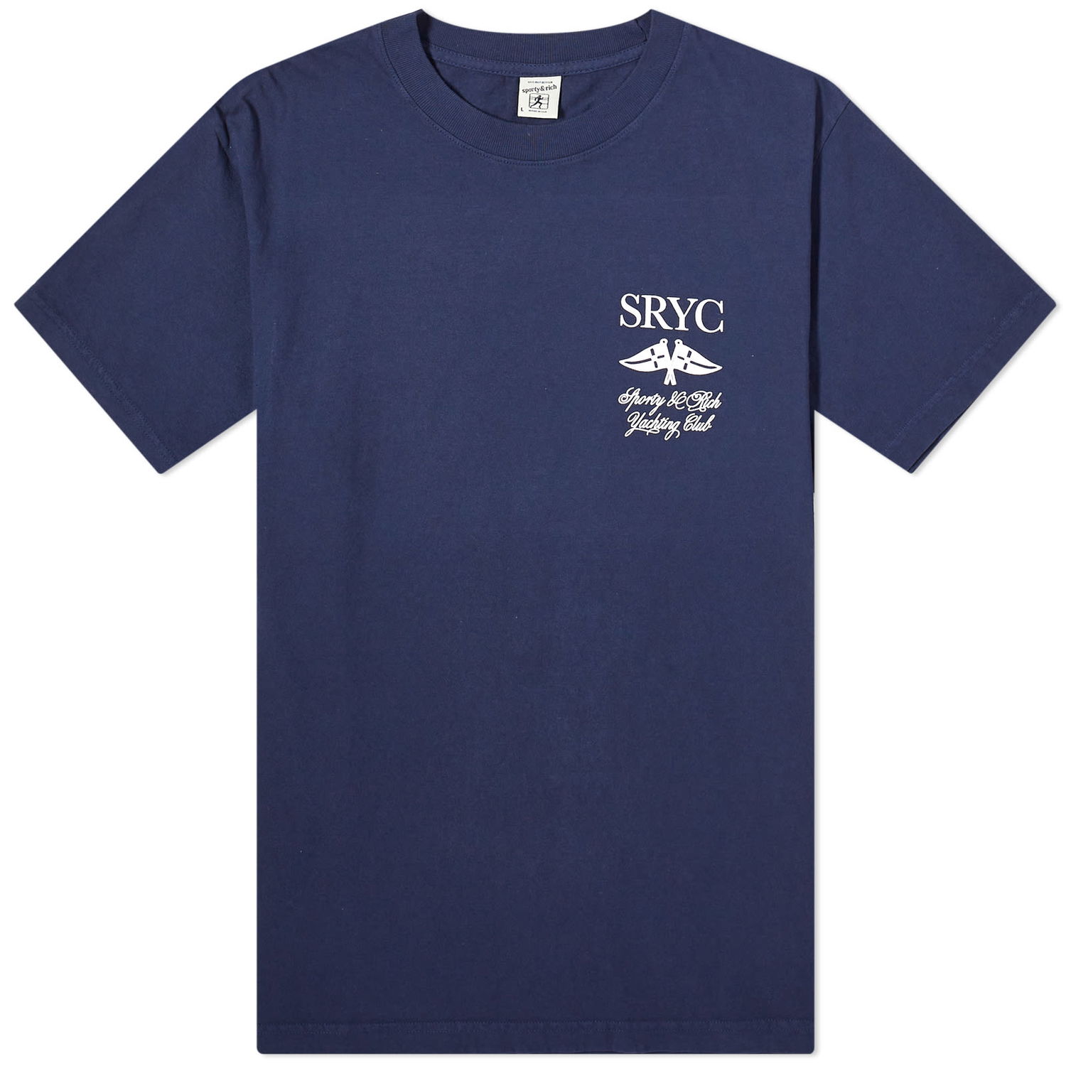 Тениска Sporty & Rich Yacht Club T-Shirt Тъмно синьо | TS882NA, 0