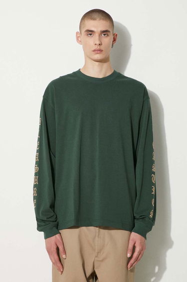 Тениска Pleasures PLEASURES Oe Long Sleeve T-Shirt Зелено | P24SU008.GREEN, 3