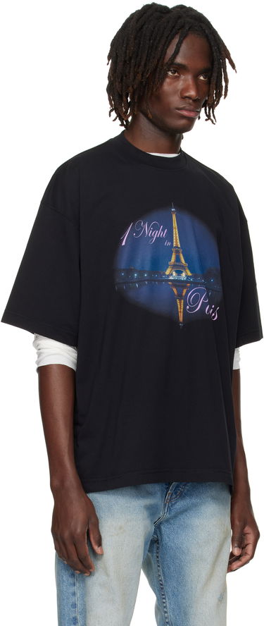Тениска VETEMENTS VETEMENTS 'Night In Paris' Oversized T-Shirt Черно | UH76TR410B, 4